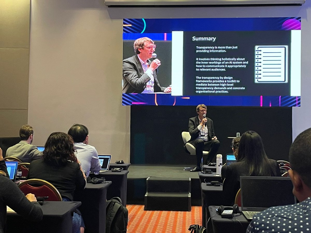 IEAITUM's tweet photo. "The impact of human decision-making, potentially associated with other biases, should be made transparent, for example regarding human input in the creation and selection of training data" @lutzid #GlobalSummitOnAI #IEAI #AI #AIEthics #responsibleai https://t.co/mbEJoZlbZp