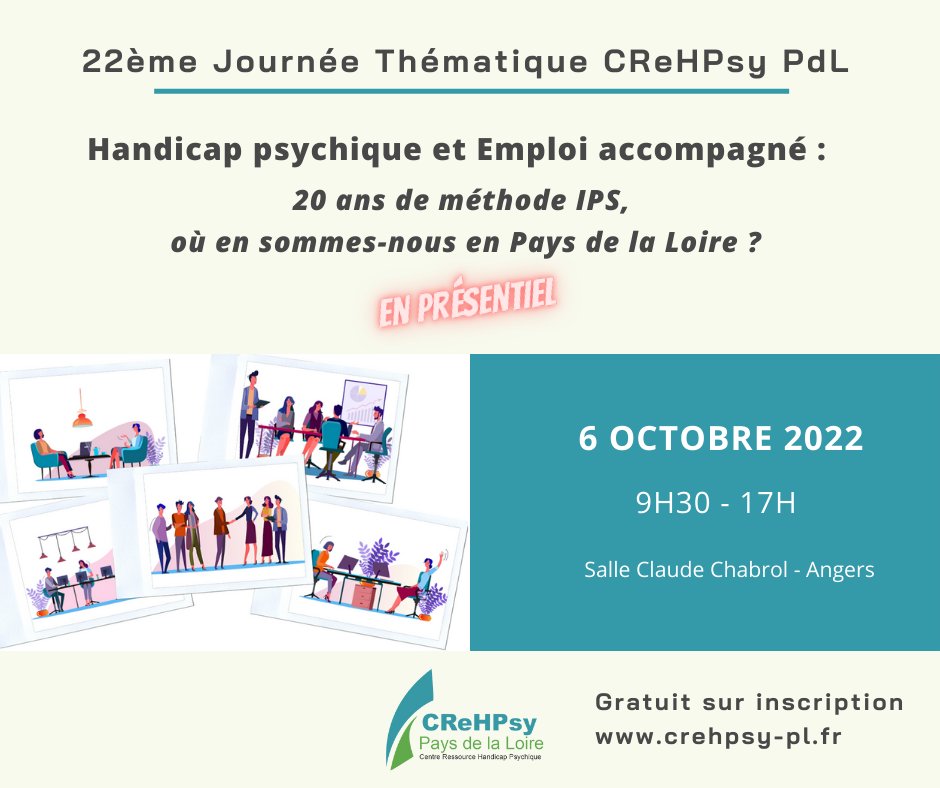 Découvrez le programme ainsi que l'argumentaire de la J22 sur notre site : cutt.ly/YCmf3YF
Entrée gratuite sur inscription : cutt.ly/7VvCFnb
#handicappsychique #emploiaccompagné #jobcoach #méthodeips