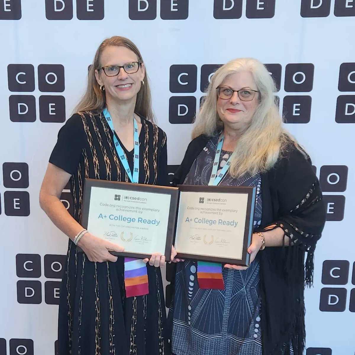 ExpectingtoWin's tweet photo. Honored to accept awards on behalf of @apluscr & Alabama for Most New Computer Teachers Trained and CSF Innovators. Thank you @codeorg ! #csedcon @aplusala https://t.co/BuSoQoBFiG