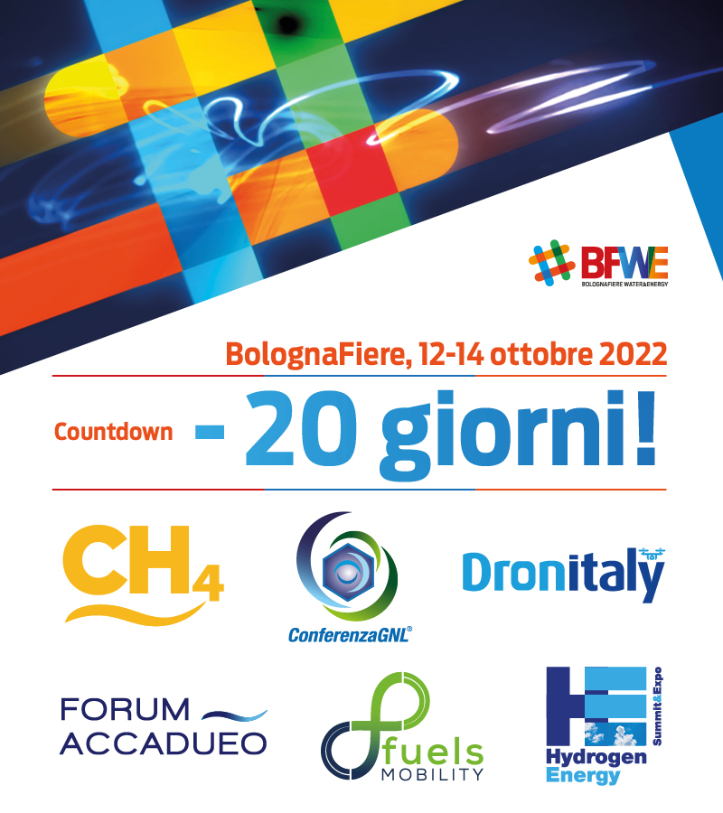 - 20 all’inizio delle 6 manifestazioni di #BFWE: <a href="/HeseExpo/">HESE - Hydrogen Energy Summit&Expo</a> <a href="/FuelsMobility/">Fuels Mobility</a> <a href="/ConferenzaGNL/">ConferenzaGNL</a> <a href="/ch4_expo/">CH4</a> Forum <a href="/Accadueobologna/">Accadueo</a> <a href="/dronitaly/">Dronitaly</a> 12-14 ottobre 2022. Un programma ricco di eventi vi aspetta! #Transizione #Sostenibilità #Digitalizzazione #Innovazione
👉🏻bfwe.it/it/#manifestaz…