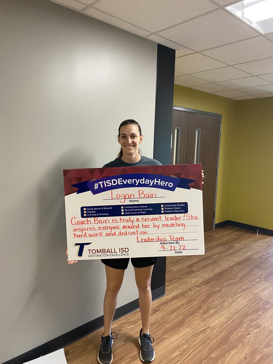 Coach Bain is truly a servant leader!  She inspires everyone around her by modeling hard work and dedication! #TISDEverydayHero #GoTigers