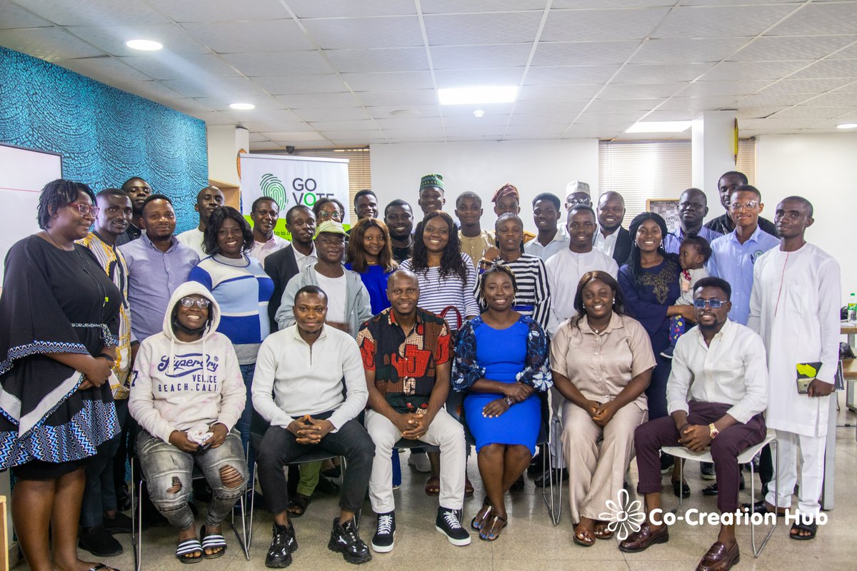 GovoteNg's tweet photo. Yesterday, we rounded off the 3 days capacity building for 45 #GoVoteNG Master volunteers drawn from across 15 States.
The journey to increasing  young people's participation &amp; #voting begins. It's time to be deliberate about the #Nigeria we want.
#NigeriaDecides2023 
#MakeWeVote https://t.co/YJOFEMSYKi