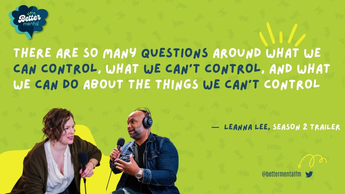 Do you struggle with trying to control everything in life?

There are a lot of things we can't control in life, but <a href="/MikeVeny/">Mike Veny</a> and <a href="/LeannaLost/">Leanna Lee</a> are sharing more about how you can control your business and your mental health on the #Bettermental podcast.

#podcast #mentalhealth