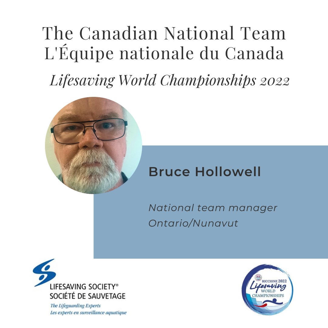 Nous remercions le gérant de l'équipe nationale du Canada aux aux Championnats du monde de sauvetage 2022 à Riccione, en Italie, Bruce Hollowell.