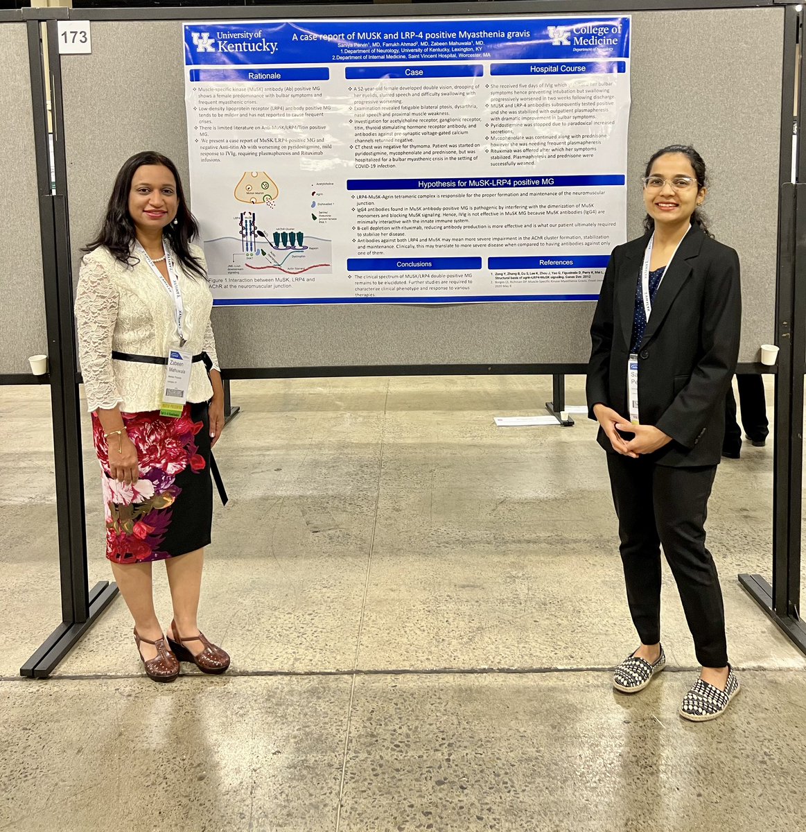 ZABEEN KAIZAR MAHUWALA (@zabeen_mahuwala) on Twitter photo Superb poster presentation by our <a href="/NeuroUky/">UKentucky Neurology Residency</a> stellar resident <a href="/PervinSaniya/">Saniya Pervin</a> on “A Case Report on MuSK and LRP-4 positive Myasthenia Gravis” <a href="/AANEMorg/">AANEM</a> #AANEMinNashville #neurotwitter Superb poster presentation by our <a href="/NeuroUky/">UKentucky Neurology Residency</a> stellar resident <a href="/PervinSaniya/">Saniya Pervin</a> on “A Case Report on MuSK and LRP-4 positive Myasthenia Gravis” <a href="/AANEMorg/">AANEM</a> #AANEMinNashville #neurotwitter