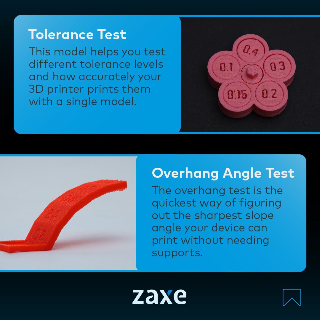 Zaxe3D's tweet photo. Tunning your 3D printer occasionally is a good way of maintaining the performance of your device. Optimal 3D printing calibration would be an arduous process without the helpful models you can use to benchmark your 3D printer. Here are some of the essential tests.
#testprints https://t.co/bohChWDDPF
