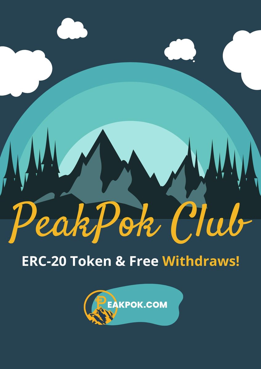 Welcome to PeakPok Club!

We are beginning the PeakPok crypto adventure. The team has envisioned a project tailored towards the needs of new crypto investors that want to grow their portfolio safely.

join now on peakpok.com

#peakpok #Cryptocurency #crypto