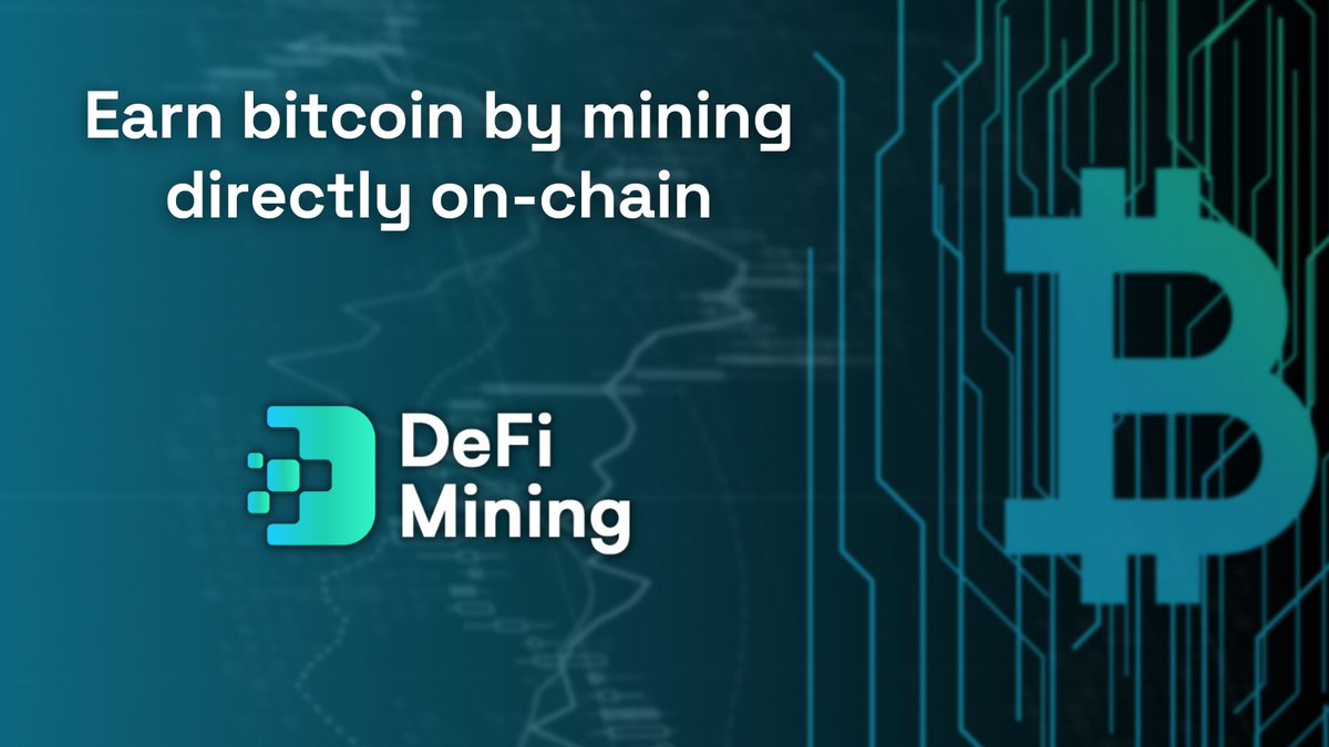 DeFi_Mining's tweet photo. Get over the high entry barriers of mining #Bitcoin in an easy &amp; simple way with DeFi Mining

1️⃣Connect your wallet
2️⃣Join @DeFi_Mining
3️⃣Earn a steady return, leveraged in real crypto mining

#BTC #Mining #DeFi #Crypto https://t.co/SHiw2mRjx3