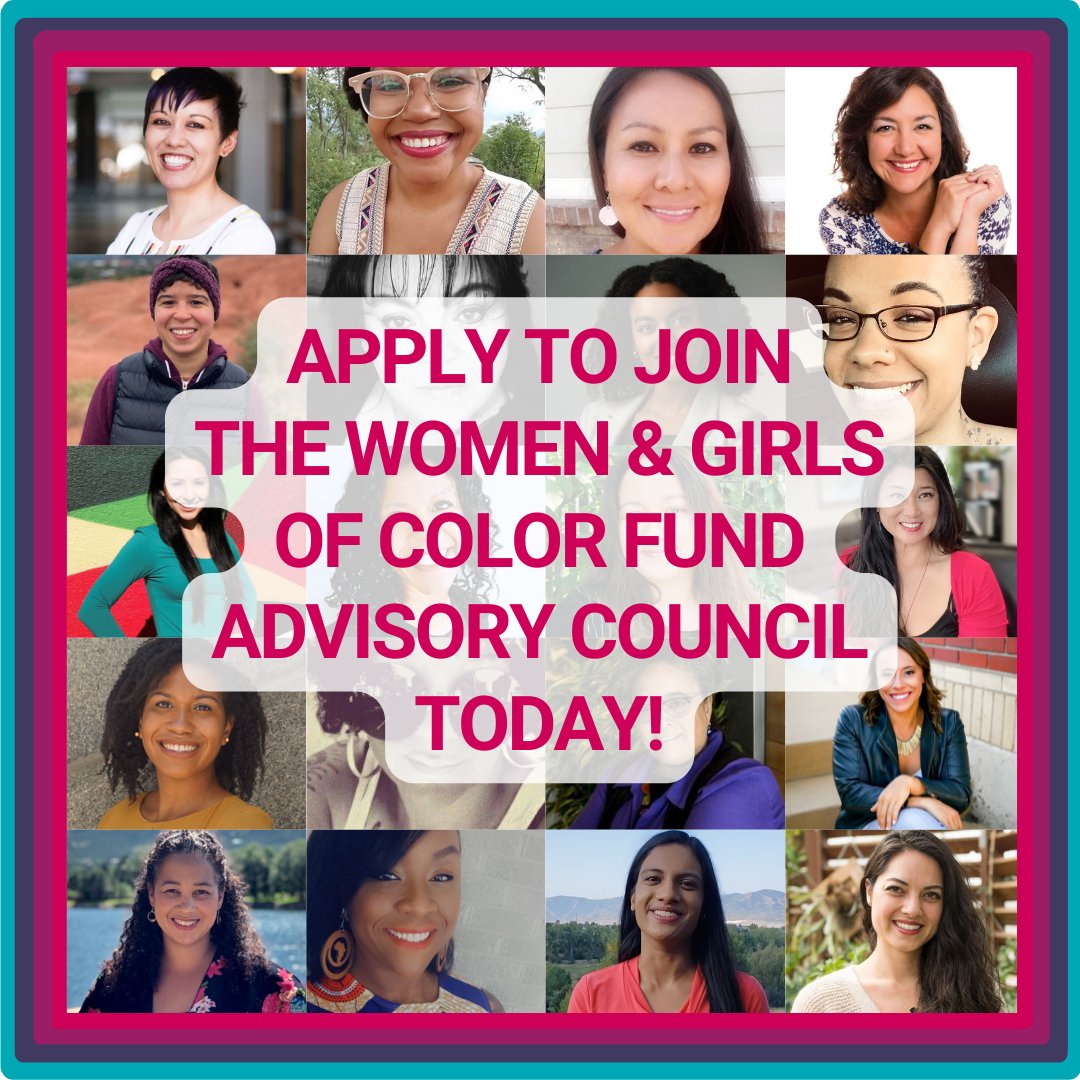 Are you a woman of color or nonbinary person of color passionate about building the economic power of women, girls, and nonbinary people of color? Apply for The Women’s Foundation’s Women &amp; Girls of Color Fund advisory council by Oct. 4! wfco.org/wgcf