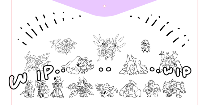 Finally got the sketch down for the final piece of merch I'll be making but I think it might take me awhile to finish LMAO 