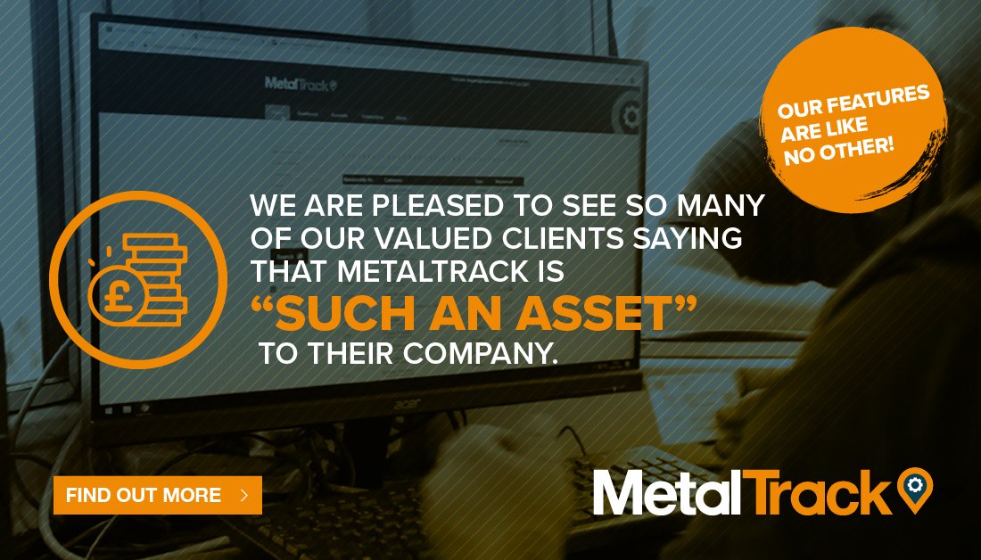 MetalTrackUk's tweet photo. We're pleased to see our valued clients using MetalTrack &amp; saying that our #software is “such an asset” to their company. We've seen a transactional value of £160 million being taken through our platform &amp; our features are like no other! 💻 Discover more: https://t.co/XZuciZBeOB https://t.co/JYZw0NpVyW
