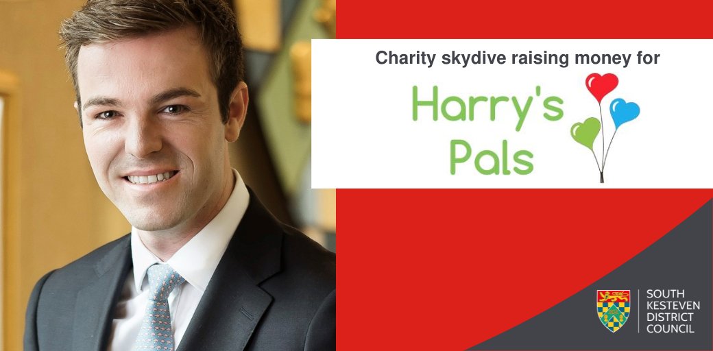 SKDC Leader Cllr Kelham Cooke is raising money for Harry's Pals with a charity skydive.

The charity supports parents of severely ill and disabled children, providing emotional and practical support. 

To find out more and sponsor Kelham, please visit: ow.ly/2BH850KQ7Qh