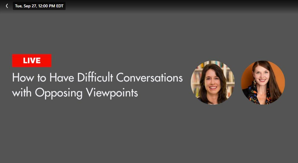MIT Sloan Executive Education (@mitsloanexeced) on Twitter photo Don't miss our next LinkedIn Live w/ #MITSloan prof <a href="/k8isaacs/">Kate Isaacs</a> - How to Have Difficult Conversations with Opposing Viewpoints on Sep 27 at 12p ET mitsln.co/xgkf50Kxiqw Don't miss our next LinkedIn Live w/ #MITSloan prof <a href="/k8isaacs/">Kate Isaacs</a> - How to Have Difficult Conversations with Opposing Viewpoints on Sep 27 at 12p ET mitsln.co/xgkf50Kxiqw