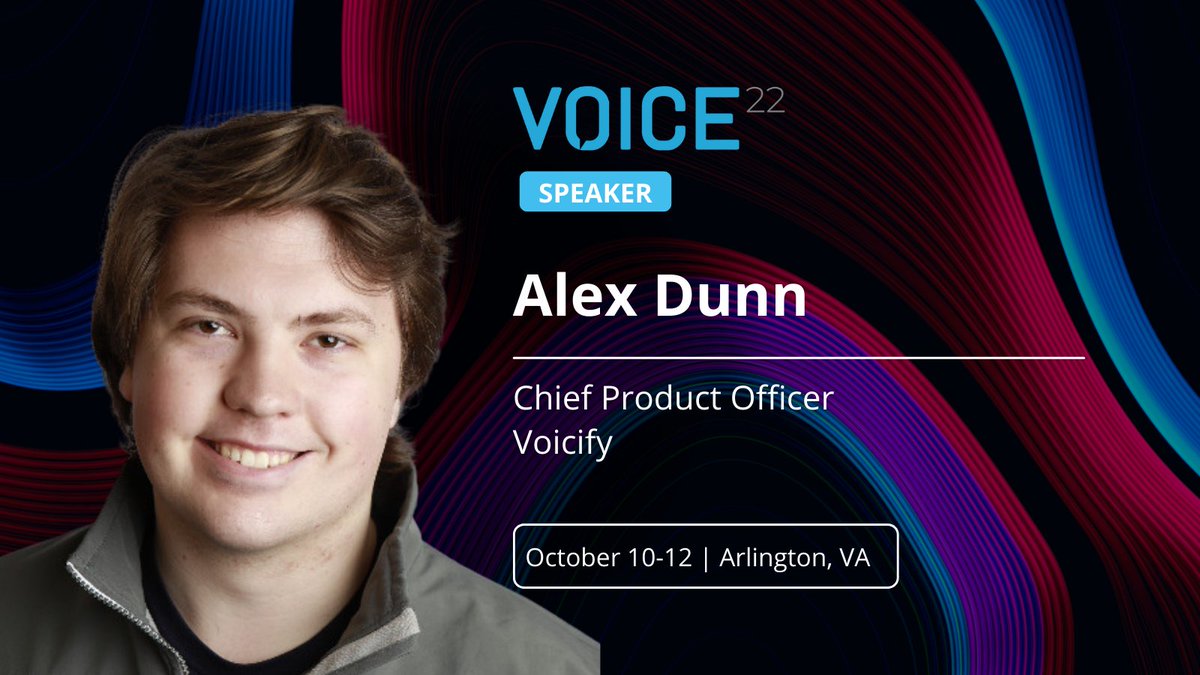 Meet Voicify Chief Product Officer Alex Dunn at Voice 2022! #VOICE22 hubs.li/Q01kfrPG0