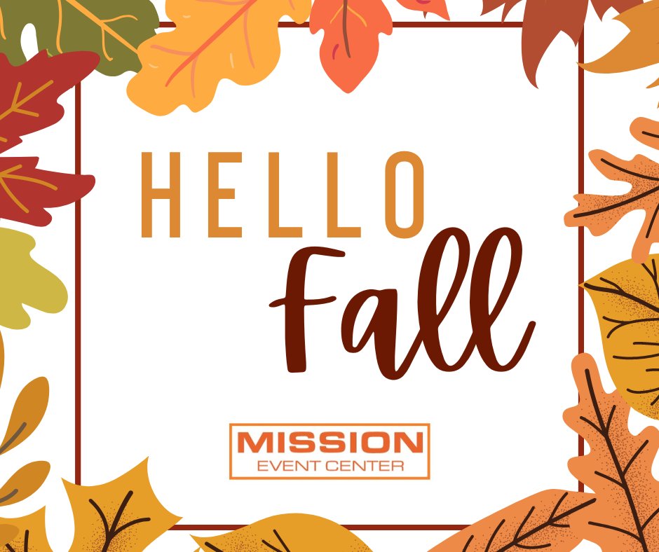 Hello Fall! 🍂
Don't let another season pass, book your event with us today!

#rgvevents #rgv #cityofmission #missioneventcenter #fall