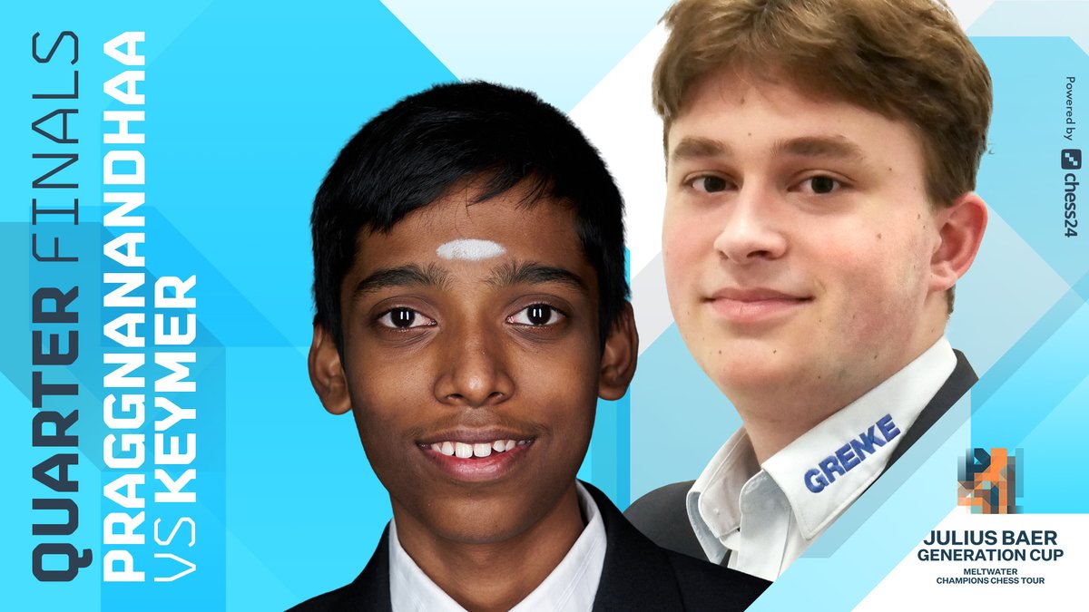 VincentKeymer04's tweet photo. I am looking forward to a very interesting match with many big fights! @chess24com #ChessChamps #JuliusBaerGenerationCup https://t.co/c2LfNyoGbe
