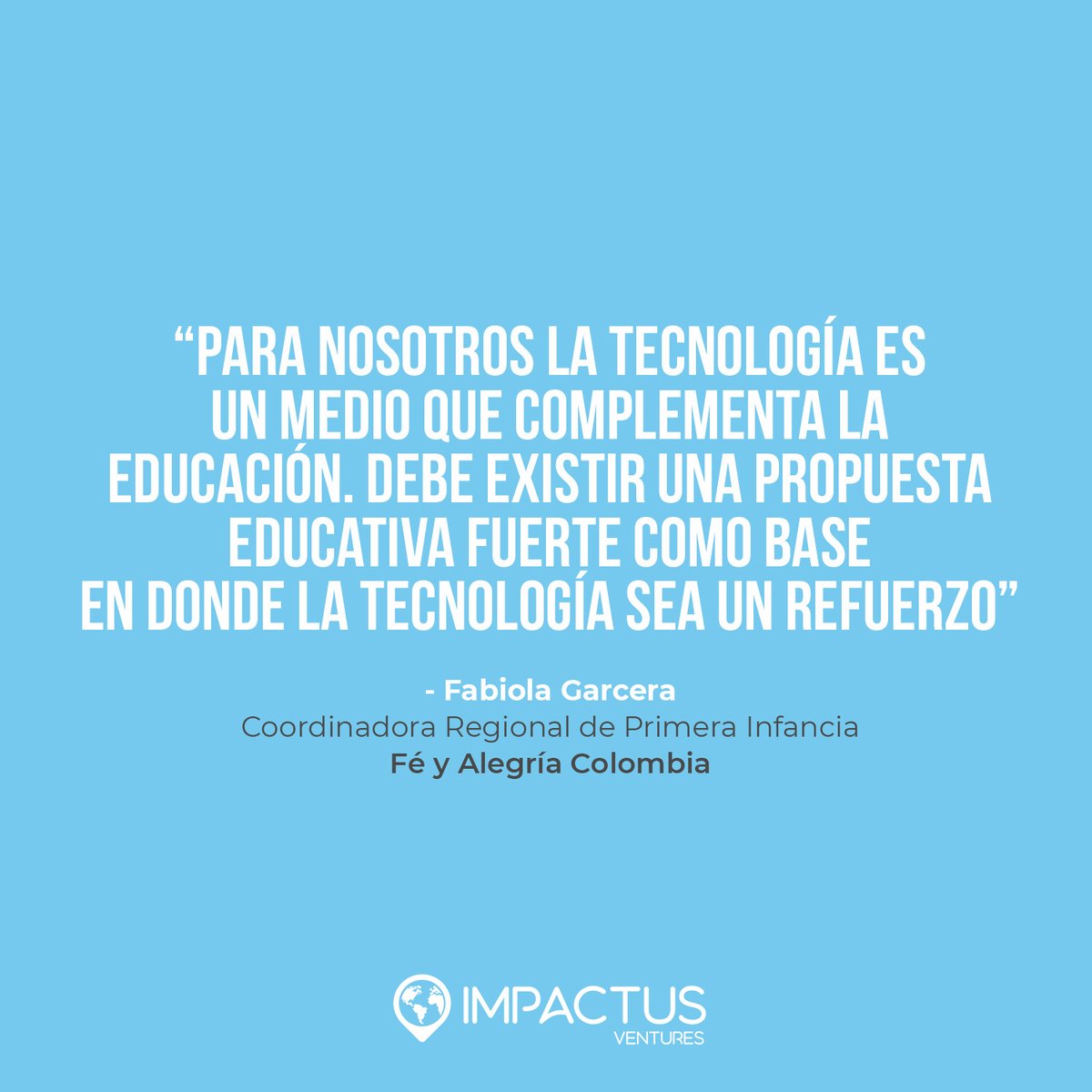 ImpactusV's tweet photo. #BLOGImpactus | Impacto Social
En nuestro nuevo artículo podrás conocer más acerca de cómo es la educación en sectores marginados de Colombia y cómo la innovación es una aliada para impulsar la educación de niños y jóvenes.
https://t.co/5rY9iQeZtT
#ImpactusVentures https://t.co/TxFLOXOpUu