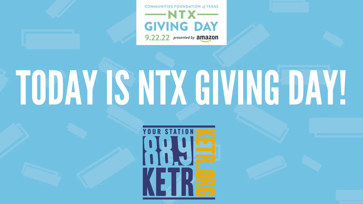 ketrradio's tweet photo. TODAY is #NTXGivingDay, support 88.9 KETR today! Click the link to give through our #NTXGivingDay profile, and your gift will be stretched with bonus funds and enter KETR to win prizes! Public radio is your passion, give with purpose now thru midnight: https://t.co/YtJTpxwGLd https://t.co/kYG5nSxJyY