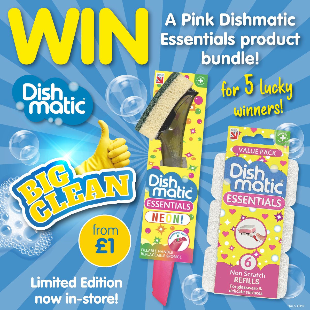 💧 #COMPETITION TIME 💧

We're teaming up with <a href="/Dishmatic/">Dishmatic</a> to give away a pink Dishmatic Essentials bundle to FIVE lucky winners!

For a chance to #WIN, simply

1) FOLLOW US
2) RT this post
3) COMMENT #BMDishmatic!

Competition ends 9am 29/9/22