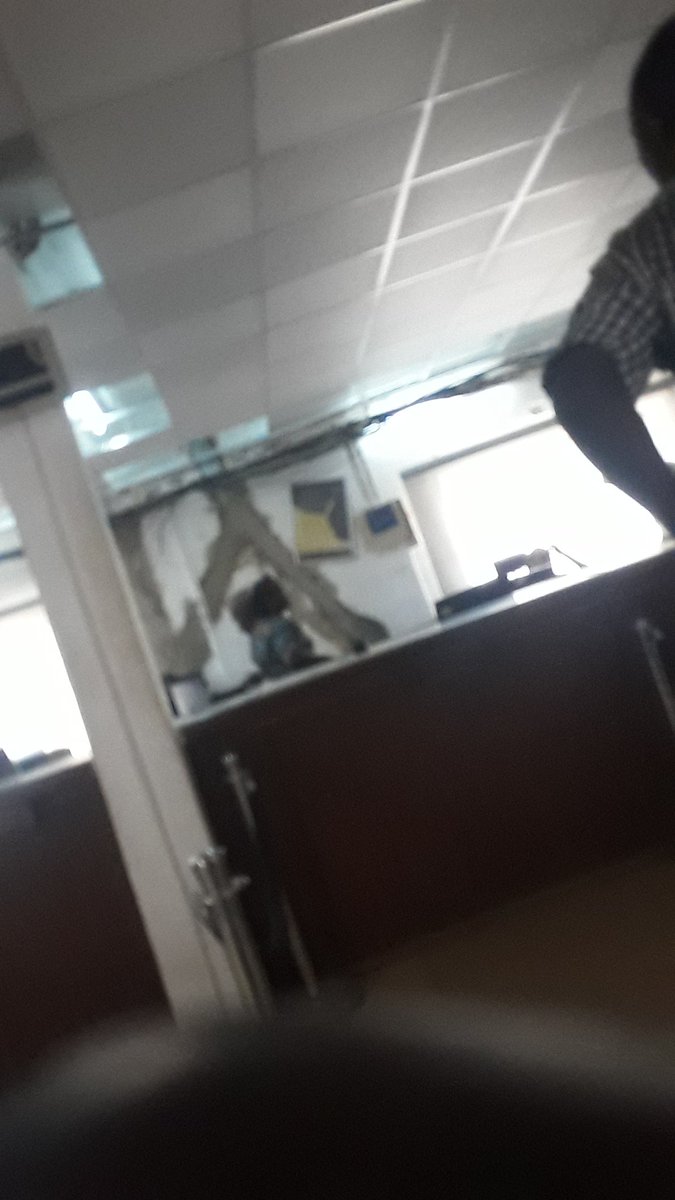 Sleek_Davidson's tweet photo. @FirstBankngr do you now feel so smug and condescending to your customers that you feel this kind of environment should be acceptable to them? I've seen crack houses in movies and some are brighter looking than this branch of yours at ijebu-ode, poor AC-ing too. Fix it! Jeez! https://t.co/5ygiocPDXV