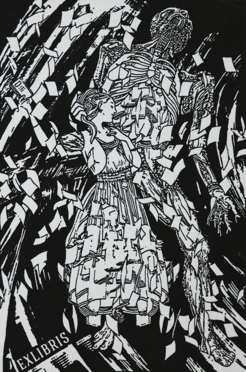 SparkBoxStudio's tweet image. Getting ready for #spooky season over here! Time to hang some prints with skeletons! $15 limited edition relief print: sparkboxstudio.com/product/relief…