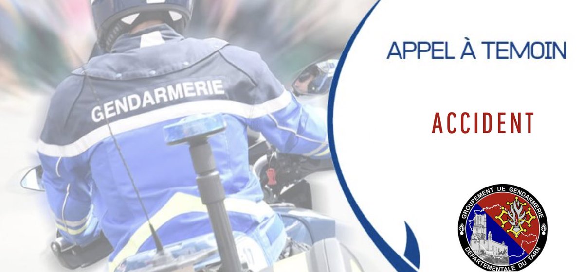 GendarmerieTarn's tweet photo. 🚨⚠️ Appel à témoin ⚠️🚨
#Tarn #gendarmerienationale #gendarmerieTarn #ladepechedumidi
#france3 #francebleu #tarnlibre #oocitanie #gendarmerieoccitanie
#delitdefuite
#cherieFM https://t.co/F8YgHsFPGh