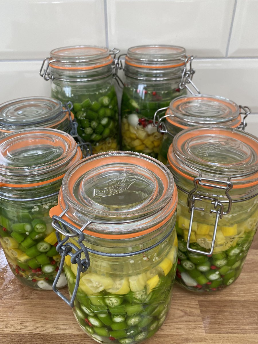 Lemon &amp; Herb Hot Sauce back on the go, mega popular at F&amp;D Fest, not hard to see why. Fresh Serrano, Aji Lemon, Garlic, Pink Peppercorn, Thyme &amp; Bay ferment w/Freshly juiced and zested Lemon &amp; Lime and Coriander added later. Sweetened with Raw Honey. Made to our own recipe