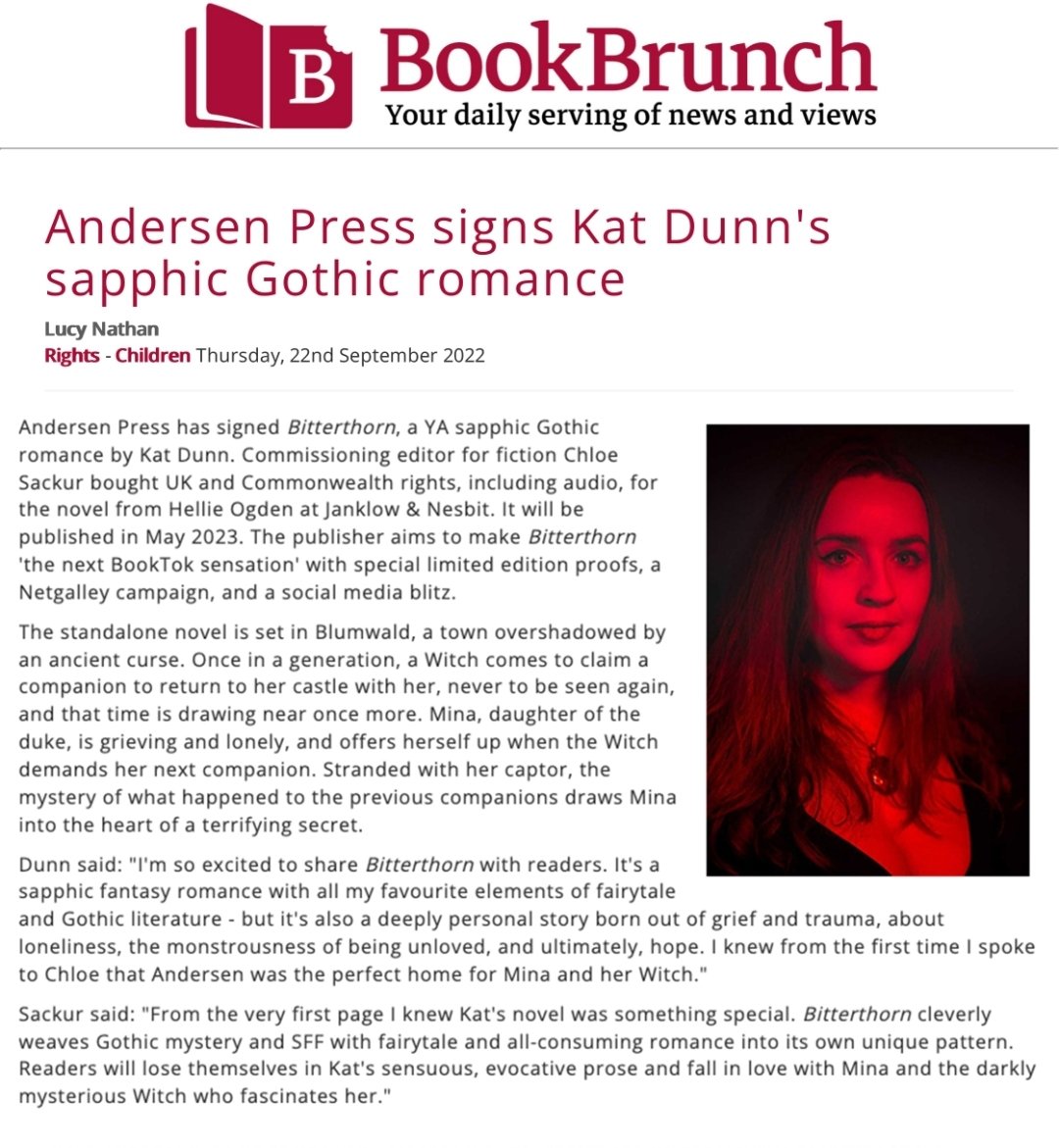 🕯️SHE IS HERE🕯️ thrilled to announce BITTERTHORN will be published by @AndersenPress May 2023🕯️🍂 a sapphic Gothic romance that's uprooted x crimson peak, BITTERTHORN is about the monsters loneliness makes of us & what we would do to be loved i cannot wait to share it with you