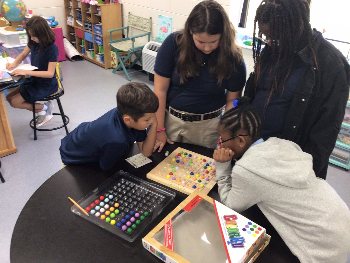 Aspinwall_TCE's tweet photo. Fifth grade GATE students writing reflections on our #JuniorGreatBook story, using four operations to solve #Make24 , using various strategies to solve #Colorku and learning about Chess. @GilmoreKenyatta @Polk_AP @Tigers_TCE https://t.co/tRCznr9vpG