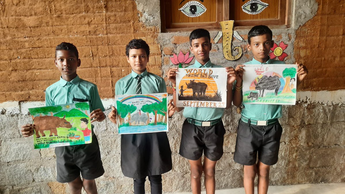INDANE_ODISHA's tweet photo. Multiple activities on awareness about #SaveTheRhino are lined up under Sambalpur Indane DO. 
Starting from Cake cutting by SIDO &amp; at distributors’ places to Essay &amp; Drawing competition at school..witnessed the celebration of #WorldRhinoDay  with great enthusiasm
@IndianOilcl https://t.co/KMHqrLsWC0