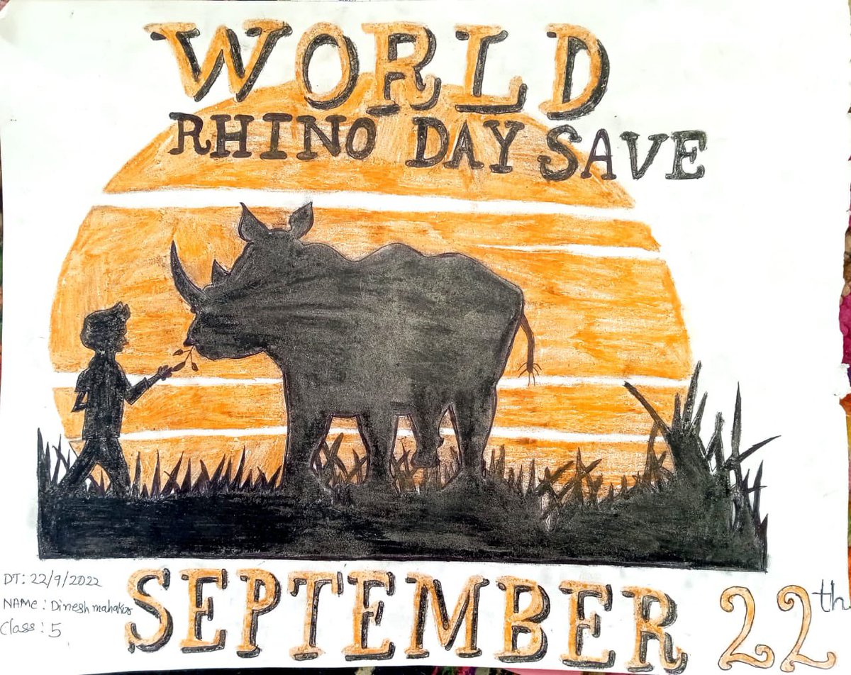 INDANE_ODISHA's tweet photo. Multiple activities on awareness about #SaveTheRhino are lined up under Sambalpur Indane DO. 
Starting from Cake cutting by SIDO &amp; at distributors’ places to Essay &amp; Drawing competition at school..witnessed the celebration of #WorldRhinoDay  with great enthusiasm
@IndianOilcl https://t.co/KMHqrLsWC0
