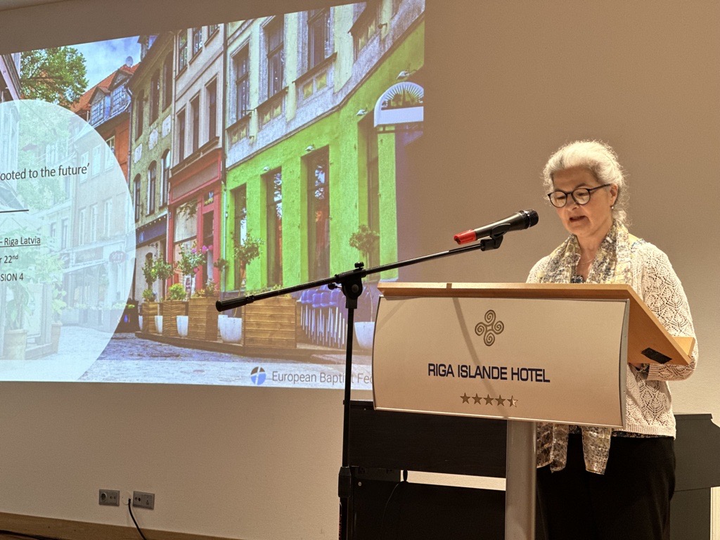 BWAWomen's tweet image. Grateful for the ministry impact of European Baptist Women United and the leadership of President Fabienne Seguin! Today she is sharing about the work of EBWU at the @EBFnews 2022 Council, highlighting ministry efforts in Pakistan and training for next generation leaders.