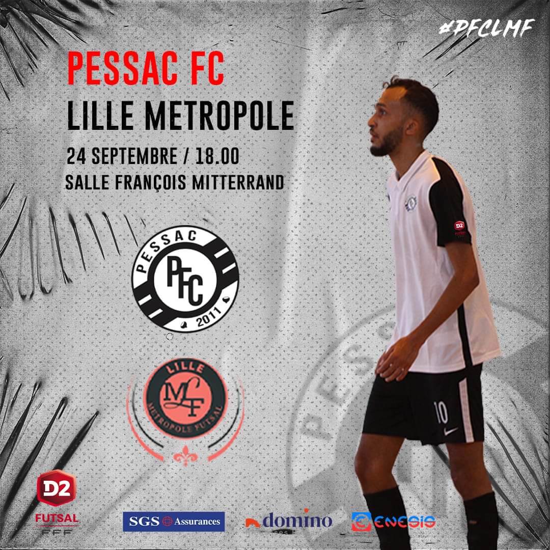 ⚽️ GRAND RETOUR D2 FUTSAL ⚽️

Nous vous attendons nombreux ce samedi pour soutenir notre équipe du Pessac FC face au Lille Métropole Futsal. 💪🔥

⌚ J1 - samedi 24 septembre - 18H
🏟 Salle François Mitterrand - Pessac
🆚️ Lille Métropole Futsal

  #pessacfc #futsal
