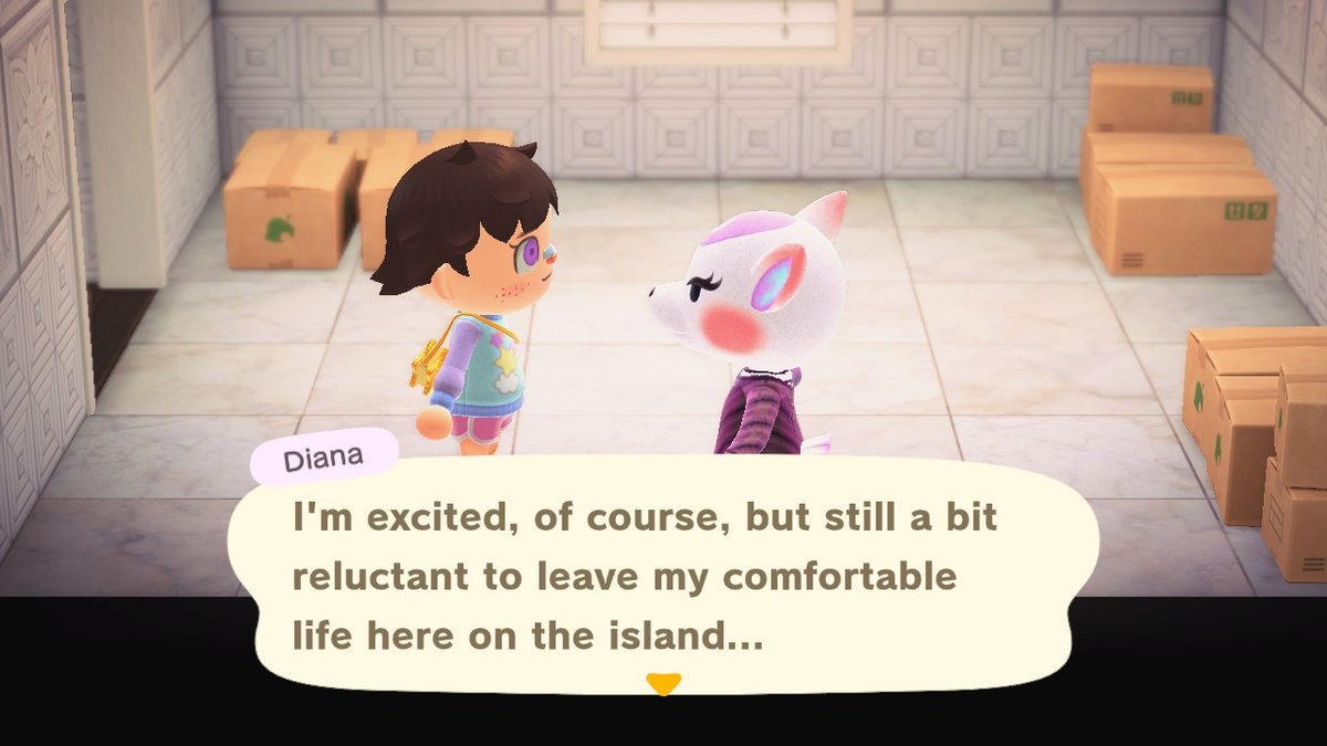 ClumsyLittleFox's tweet photo. Okay, THIS time I got it right - Diana in boxes! DM if interested. #AnimalCrossing #ACNH #NintendoSwitch https://t.co/70HGCxoVrq