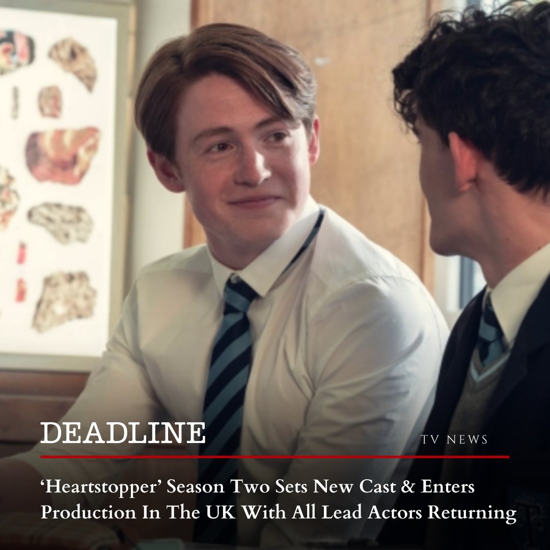 DEADLINE's tweet photo. #Heartstopper has set four new cast members and entered production on Season 2 of the critically-acclaimed Netflix series following the exploits of two gay teenagers and their friends https://t.co/1KM8LNlTZ1 https://t.co/BfgsqOgMcq