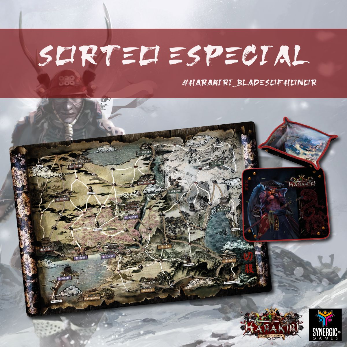 Synergic_Games's tweet image. 👹SORTEO👹

Celebramos que estaremos en @J_Ludoergosum Sé el 1º en tener un Tapete y una Bandeja de Harakiri: Blades of Honor!

🥷Sigue a @Synergic_Games 
🥷RT este tuit
🥷Cuéntanos qué esperas de Harakiri contestando a este tuit usando #LESHarakiri

Hasta el 25/09. Solo España.
