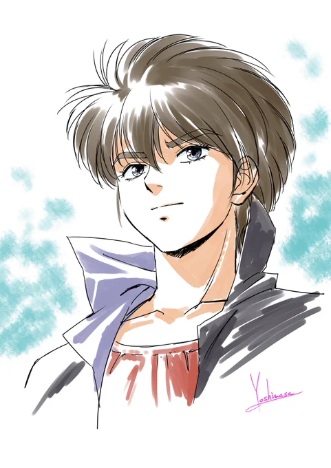 しごおわから描いたらちょっと過ぎちゃったけどおめでとう!#超音戦士ボーグマン#SonicSoldierBorgman#響リョウ生誕祭 