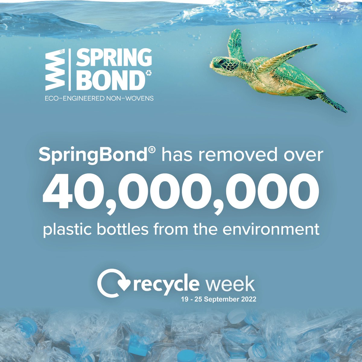 Texfelt's tweet photo. With it being #RecycleWeek 2022 we wanted to celebrate our #recycling milestones here at Texfelt. All our #Springbond products are manufactured from recycled plastic bottles which then goes into #mattresses #upholstery and #underlay which are all then fully recyclable. https://t.co/BSZZJLLLuk