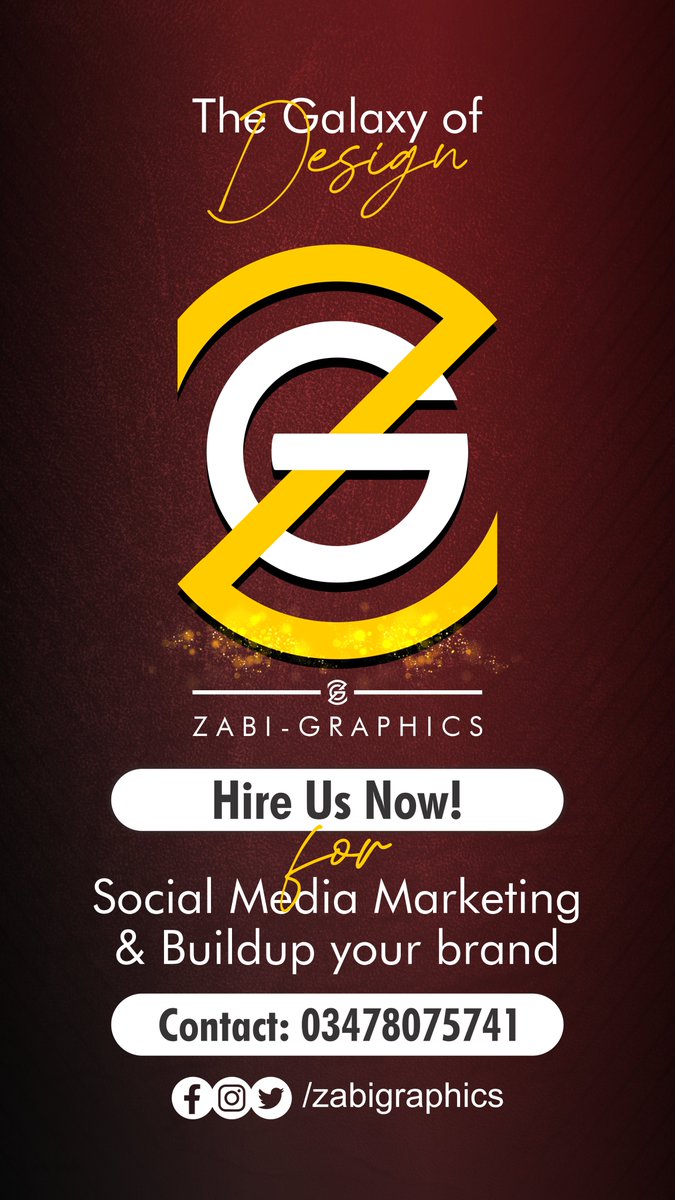 ZabiGraphics's tweet photo. Hire us now!
for Social Media Marketing & to buildup your Brand.
#ZabiGraphics https://t.co/NsBtOFr3KC