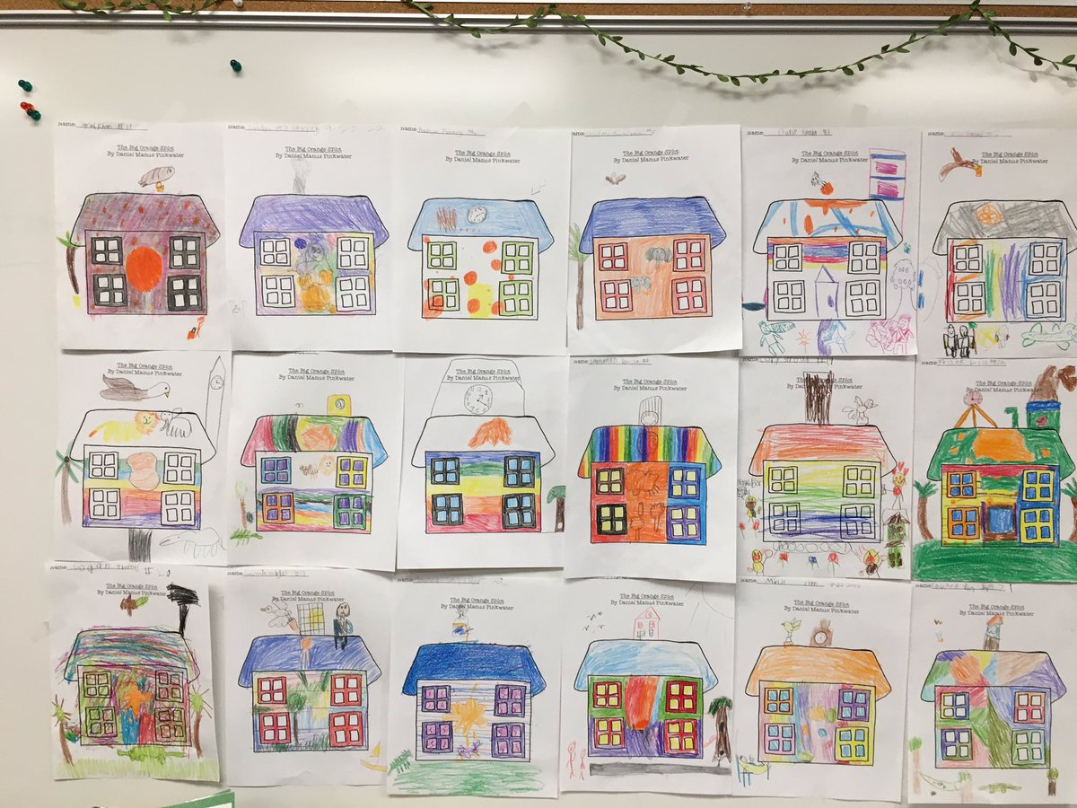 We practiced our visualizing strategy while reading, “The Big Orange Splot”. We love how all of the houses turned out differently! Can’t wait to see room 13’s dream houses. Stay tuned… #happyhillendale