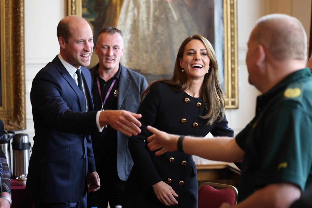 Their Royal Highnesses meet people at Windsor Guildhall