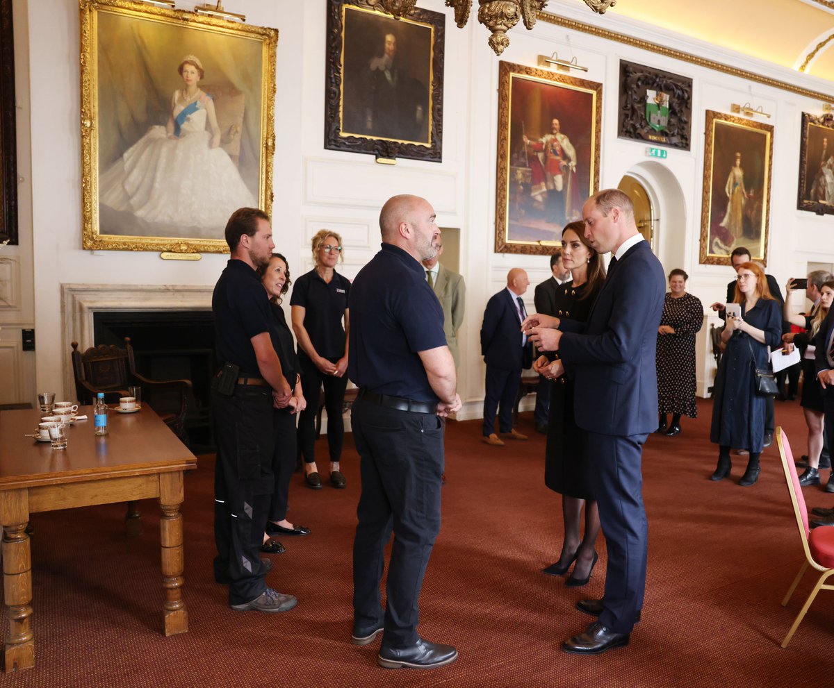 Their Royal Highnesses meet people at Windsor Guildhall