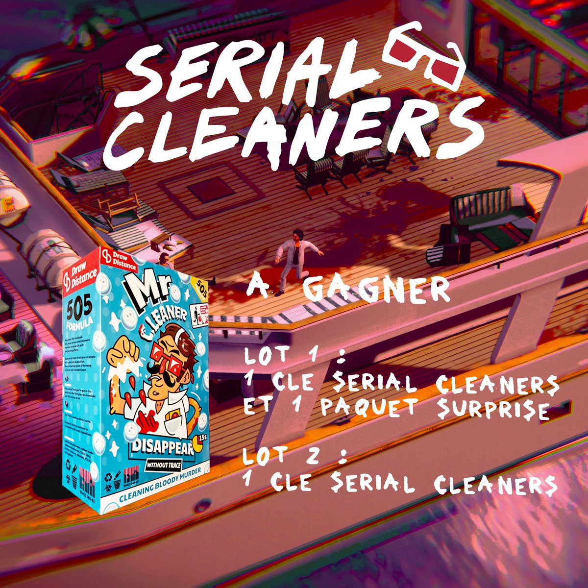 RoiLennon's tweet photo. Ce soir à #21h, petit stream sur SERIAL CLEANERS !! On nettoie des scène de crime pour qu'il y ait "pas" eu de crime ! =D Merci @SerialCleaners

RT ce tweet+FOLLOW @505gamesfr pour participer au Concours jeu et pack spécial ! (only pour les adresses en 🇫🇷 Metropolitaine ^^) https://t.co/NTS8ePwoDL