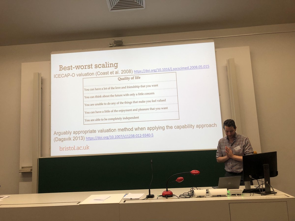 Marion Coste (@marion_r_coste) on Twitter photo Very interesting presentation from <a href="/Paul_M_Mitchell/">Paul Mitchell</a> & the <a href="/ICECAPm/">ICECAP measures</a> team on why, and how they are using best/worst scaling for the valuation of capability in & by young people. Looking forward to the main results (at the next <a href="/CapabilityApp/">HDCA</a> conference ?!) #hdca2022 Very interesting presentation from <a href="/Paul_M_Mitchell/">Paul Mitchell</a> & the <a href="/ICECAPm/">ICECAP measures</a> team on why, and how they are using best/worst scaling for the valuation of capability in & by young people. Looking forward to the main results (at the next <a href="/CapabilityApp/">HDCA</a> conference ?!) #hdca2022