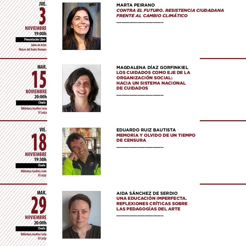 CtPiensa's tweet photo. Estas son las voces invitadas al nuevo programa #CartagenaPiensa18. Nos acompañarán a lo largo de los meses octubre, noviembre y diciembre.

Más información en nuestro programa: https://t.co/OCGYA5bjXe...

@cultura_ct https://t.co/xR5ywIhK1e
