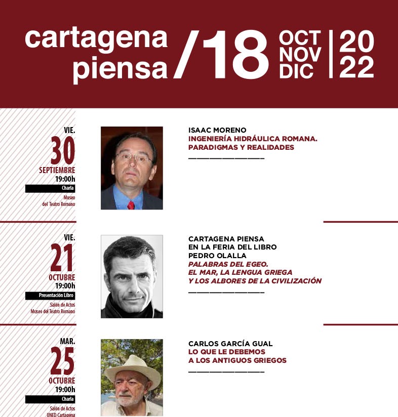 CtPiensa's tweet photo. Estas son las voces invitadas al nuevo programa #CartagenaPiensa18. Nos acompañarán a lo largo de los meses octubre, noviembre y diciembre.

Más información en nuestro programa: https://t.co/OCGYA5bjXe...

@cultura_ct https://t.co/xR5ywIhK1e