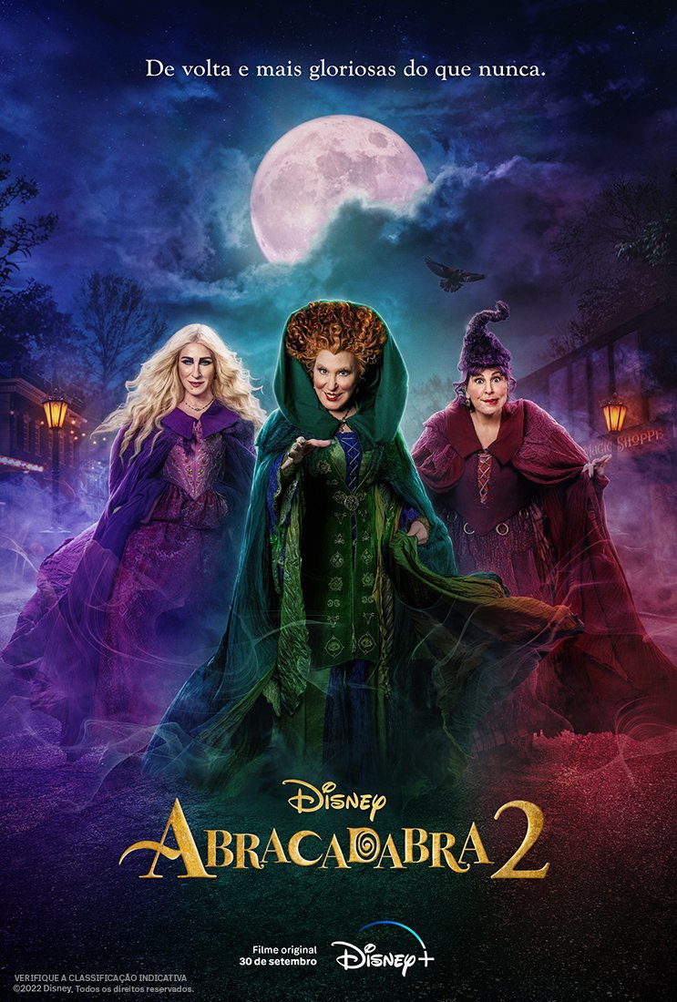 Atenção para as novas tags DELAS aqui no site:

#IrmãsSanderson #SarahSanderson
#MarySanderson
#WinifredSanderson
#Abracadabra2

O filme estreia próxima sexta no @DisneyPlusBR!