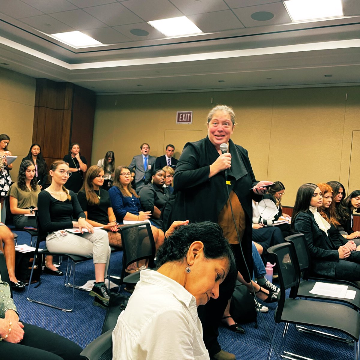 RachelEClement's tweet photo. @jennrigg Executive Director of @GCE_US asks “what can this standing room only audience do for girls globally?” Answer: pass the #KeepingGirlsInSchoolAct in the House and Senate!! #KGISA #EducateHER #lead4girls https://t.co/7NrjJ2fBNu