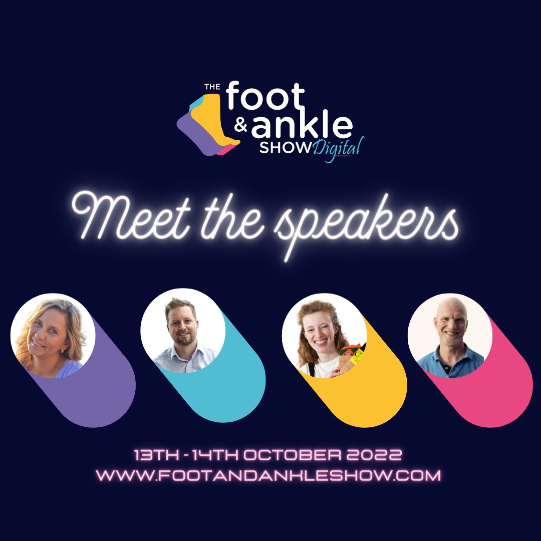 We're very excited to reveal our first batch of speakers at The Foot &amp; Ankle Show Digital!

Registration to this fantastic show is free at footandankleshow.com.

13th &amp; 14th October 2022.