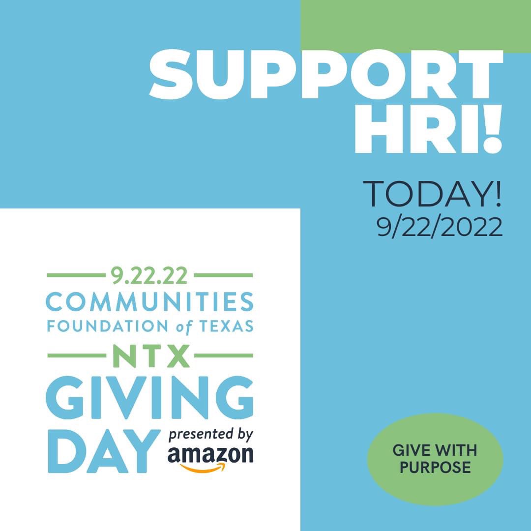 HRIonline's tweet photo. Support HRI today, on North Texas giving day! 

https://t.co/XPTC8SfmXf https://t.co/KZnsYti7Ok
